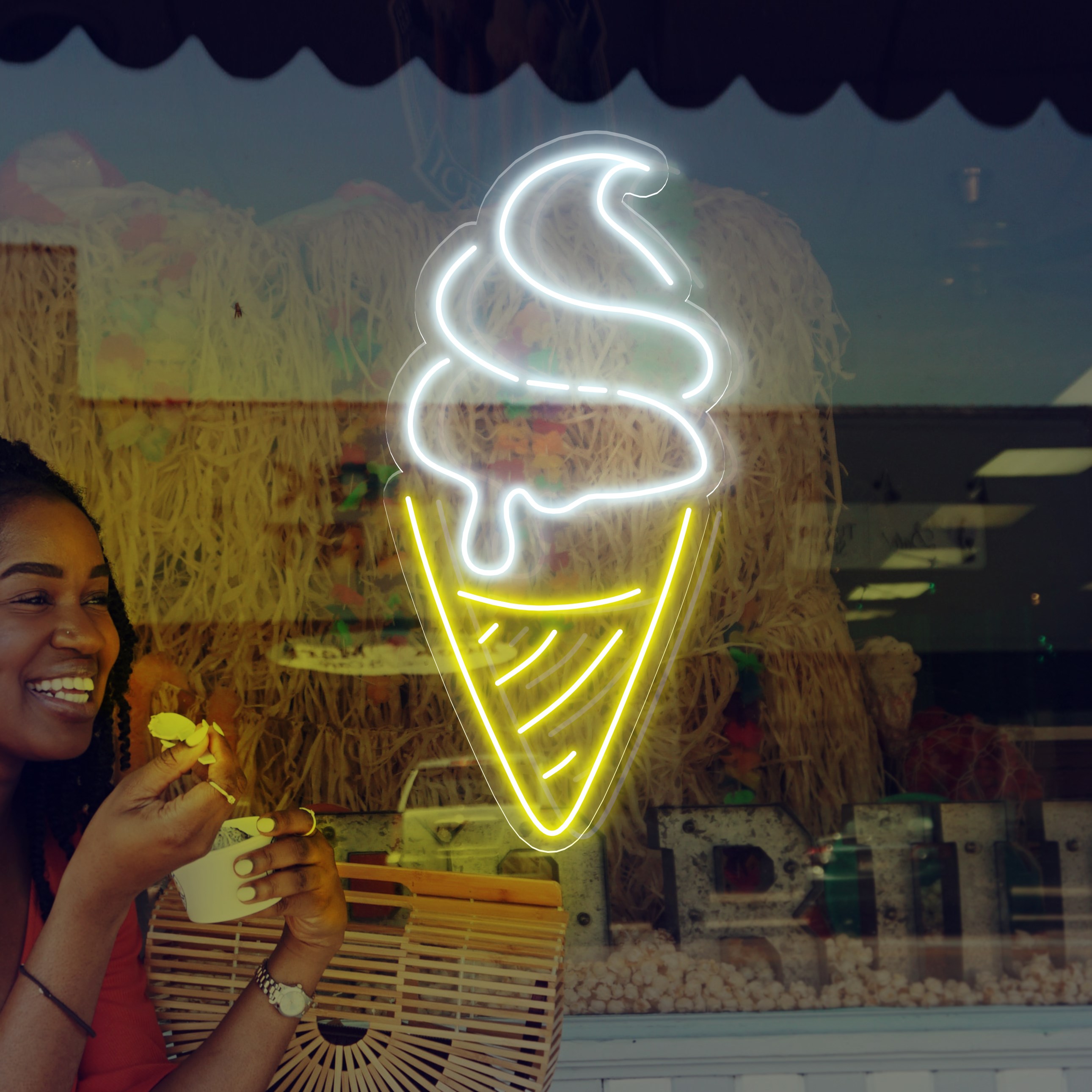 Immagine di Neon Cono Gelato