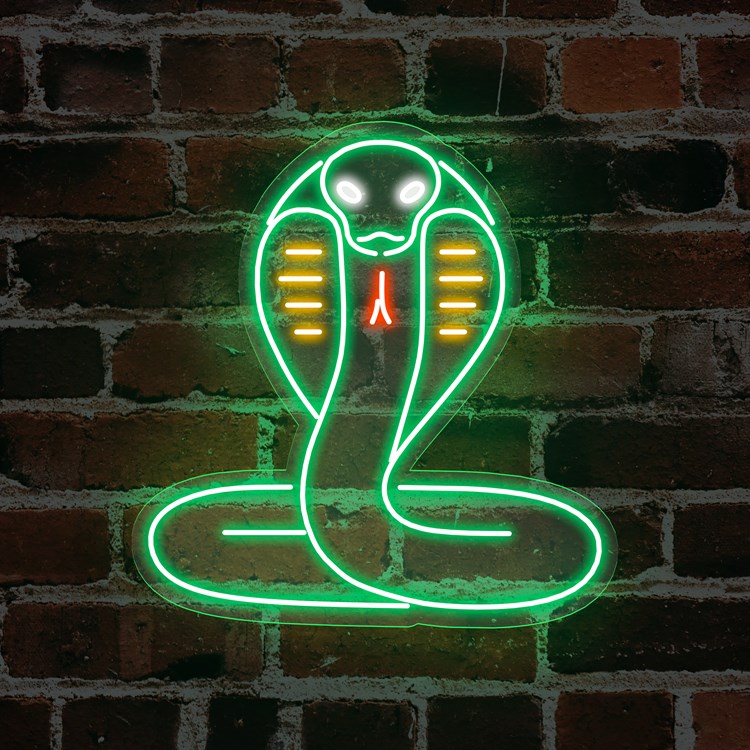 Bild von Neon Kobra Schlange