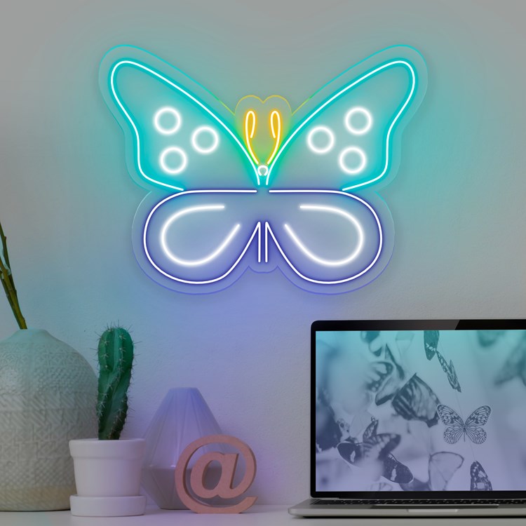 Bild von Neon Blauer Schmetterling