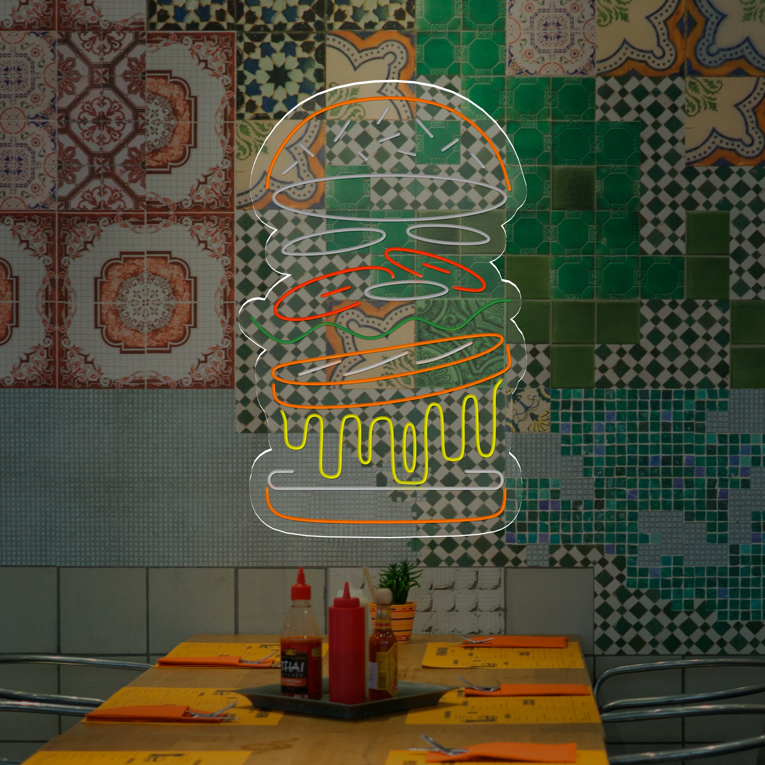 Picture of Dripping Burger Neon