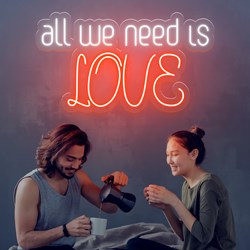 Mostrar detalles de Neón frase "all we need is love" Imagen de Neón frase "all we need is love"