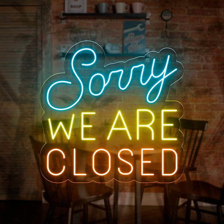 Picture of Sorry We Are Closed Neon Sign
