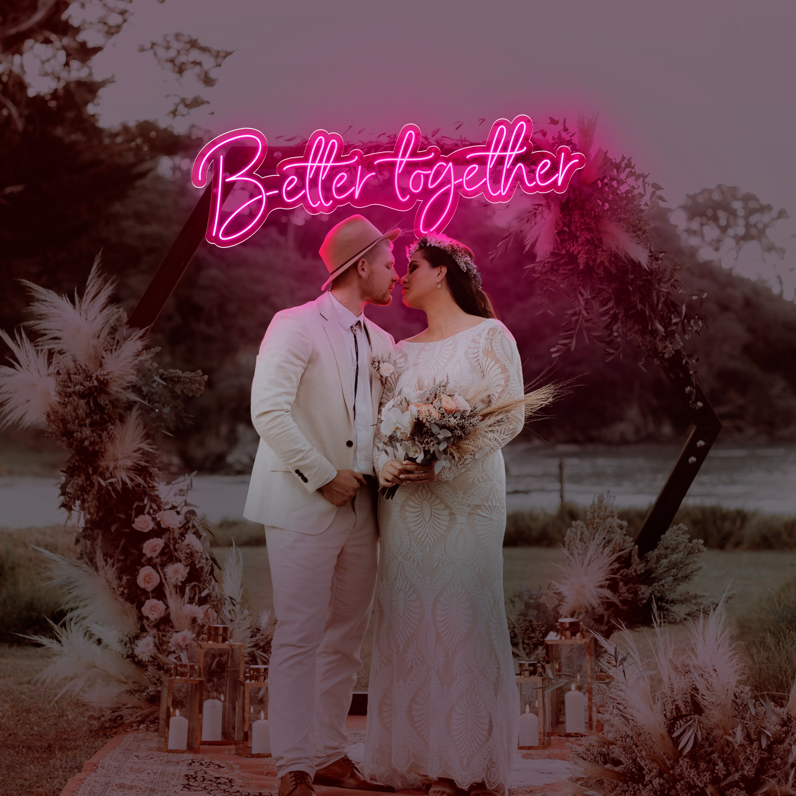 Imagem de Néon para Casamento "Better Together"