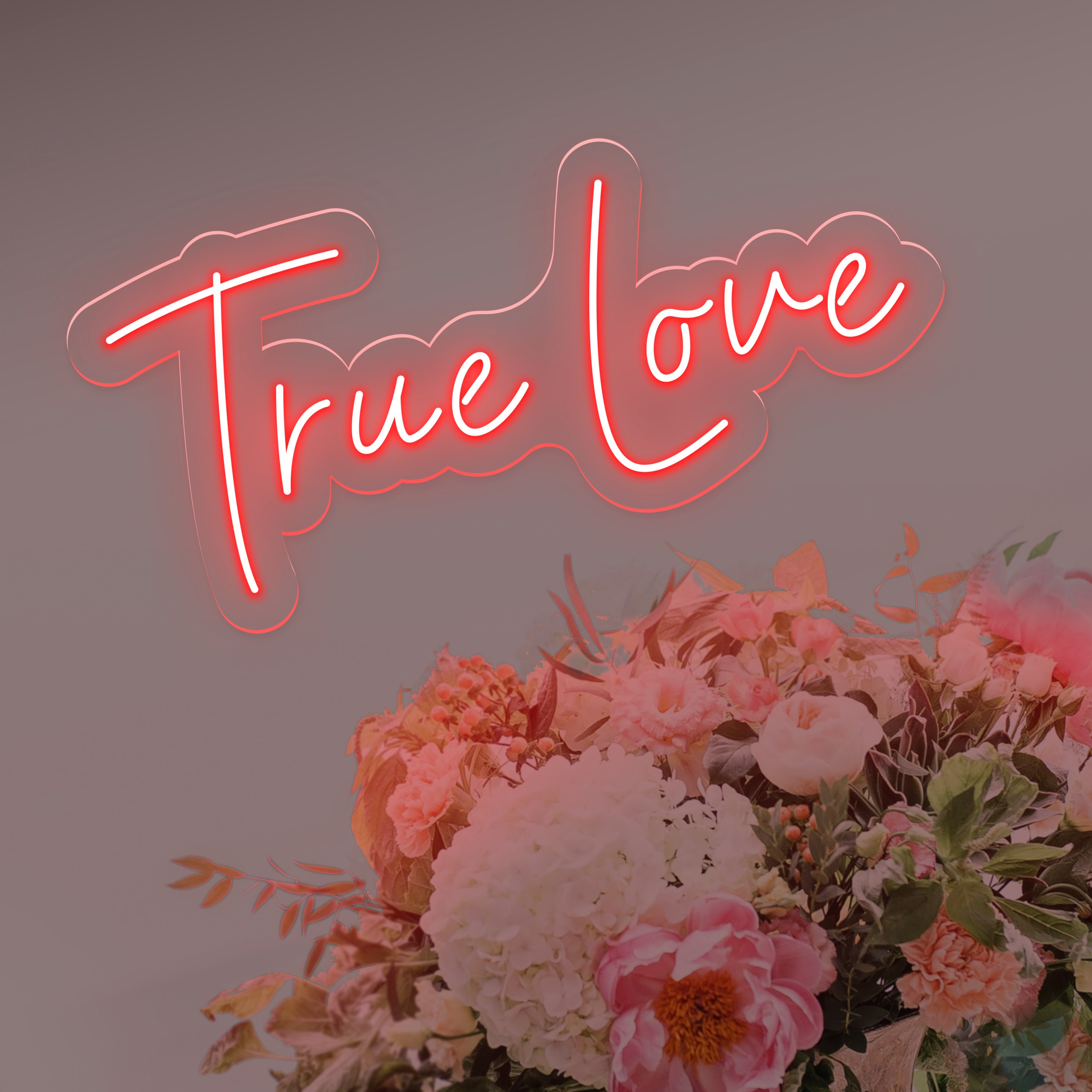Immagine di Neon per matrimonio "True love"