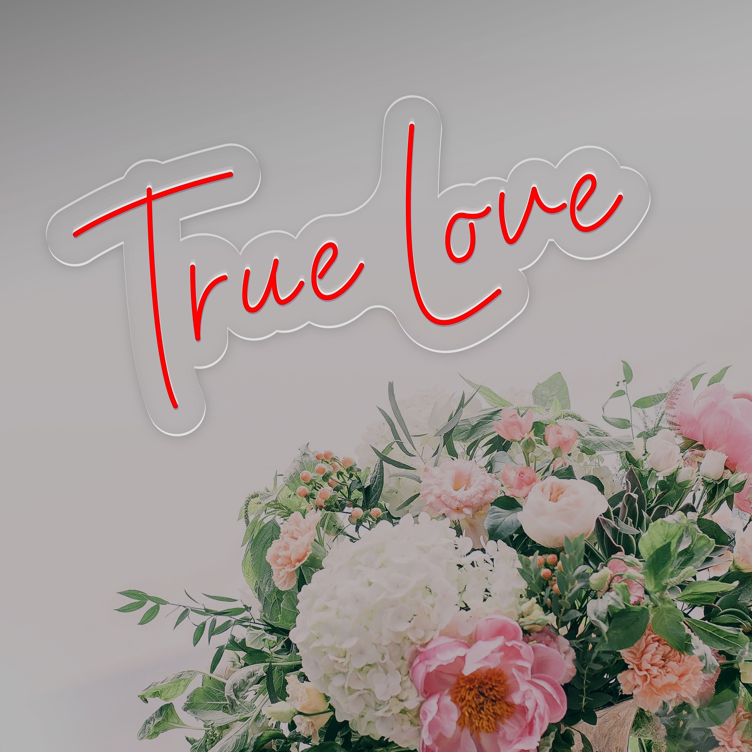 Imagem de Néon para Casamento "True love"