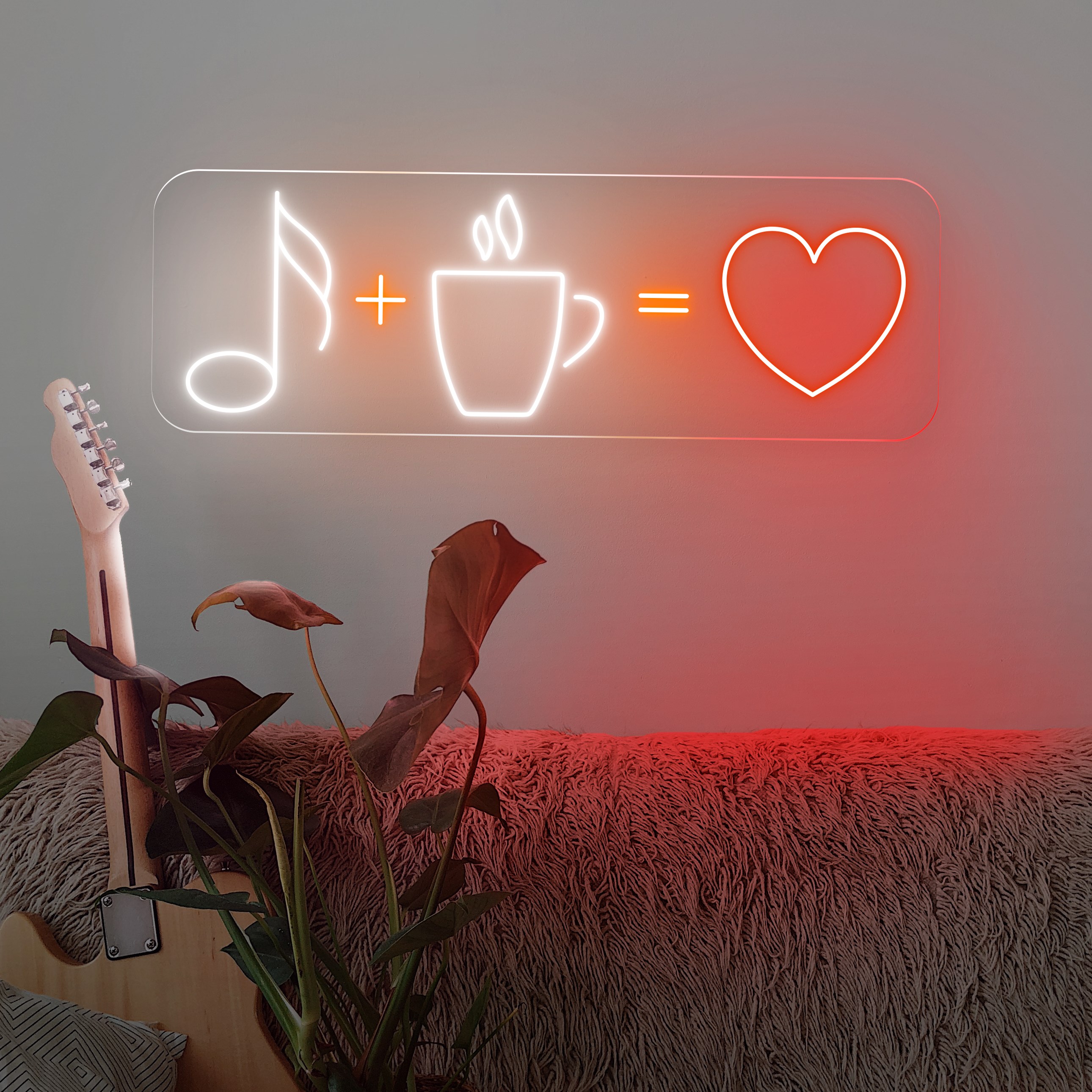 Imagem de Néon "Coffee + Music = Love"