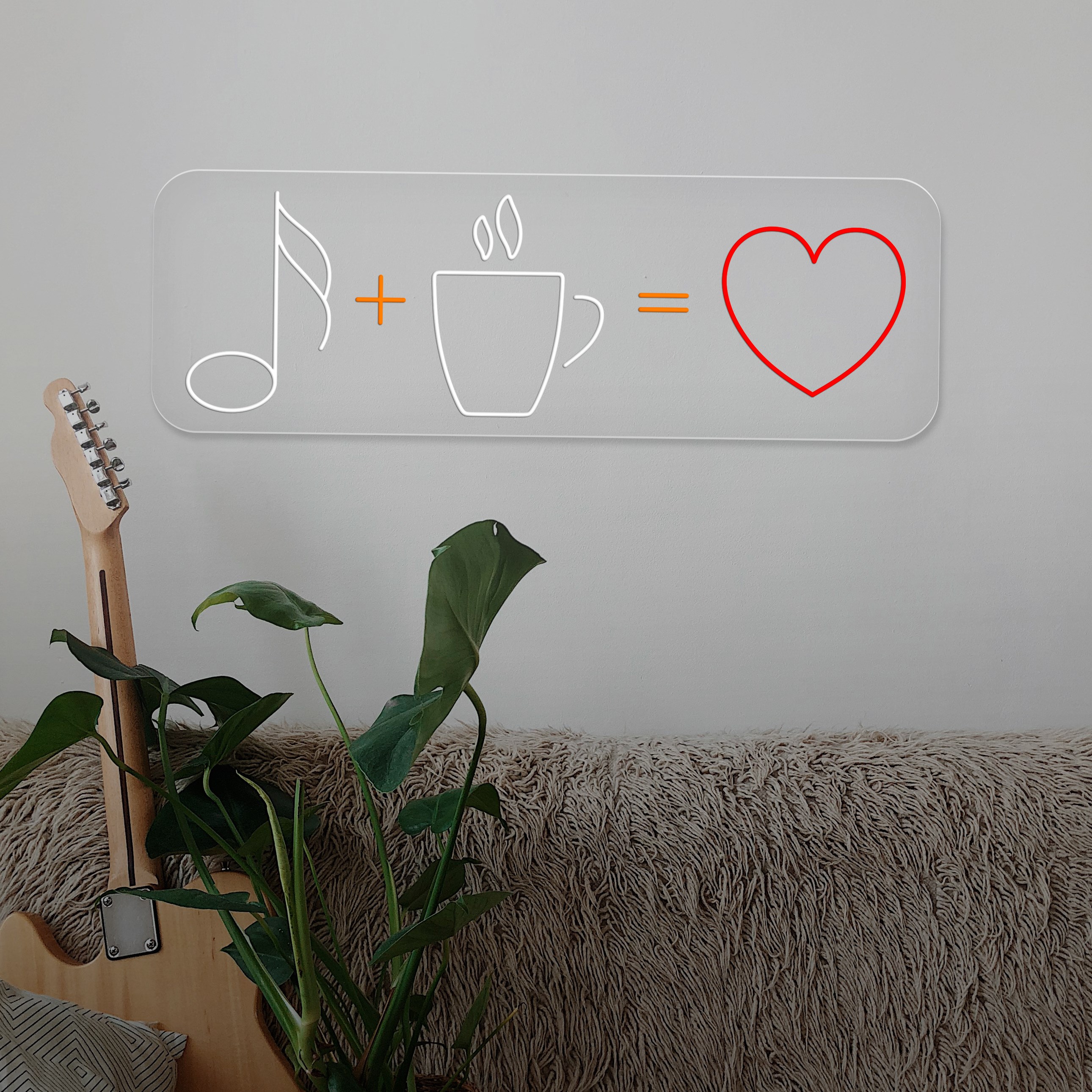 Picture of "Coffee + Music = Love" Neon Sign