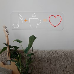 Imagen de Neón "Coffee + Music = Love"