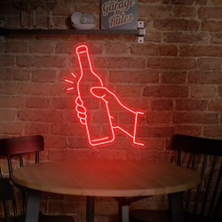 Picture of Bottle of Wine Neon Sign