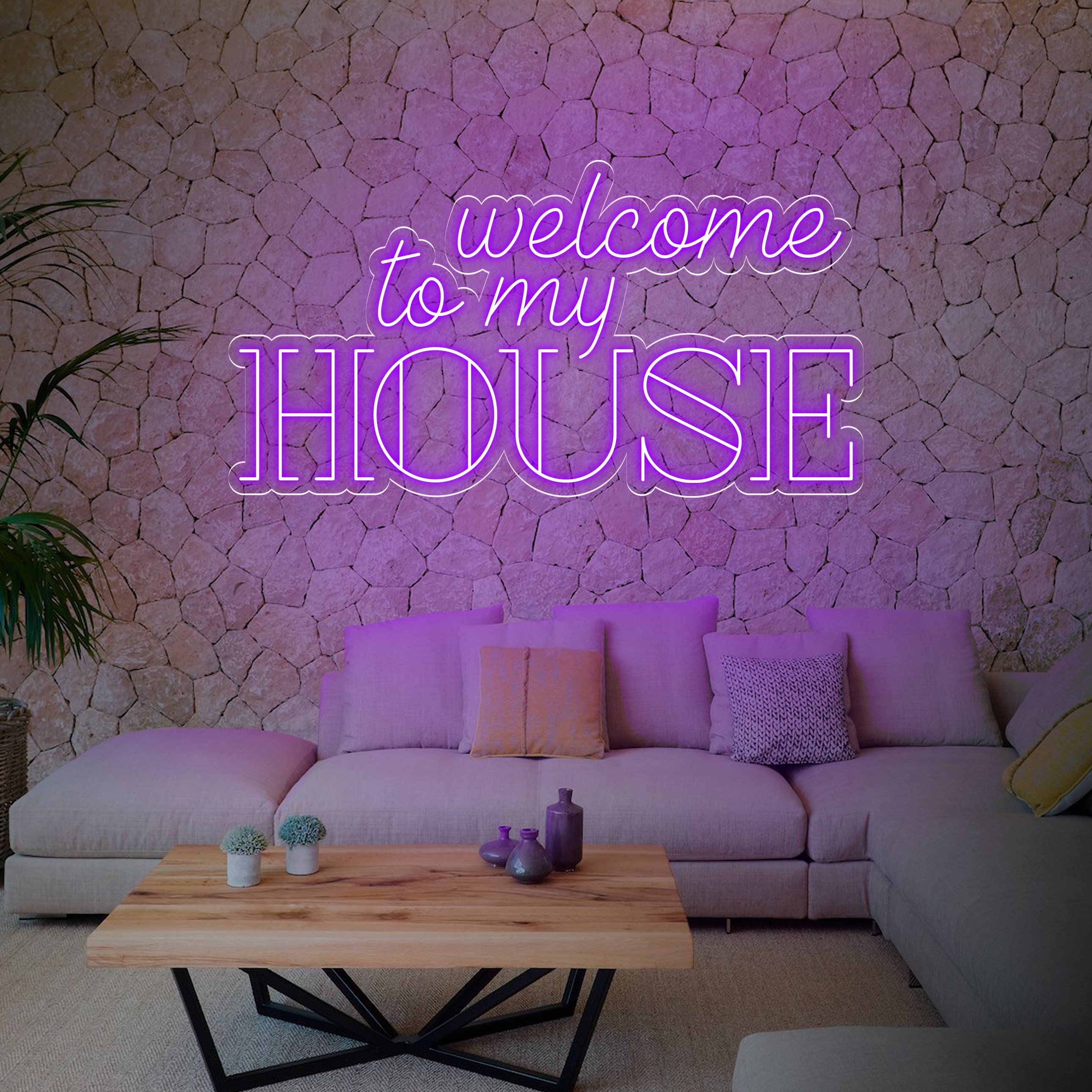 Bild von Neon "Welcome To My House"