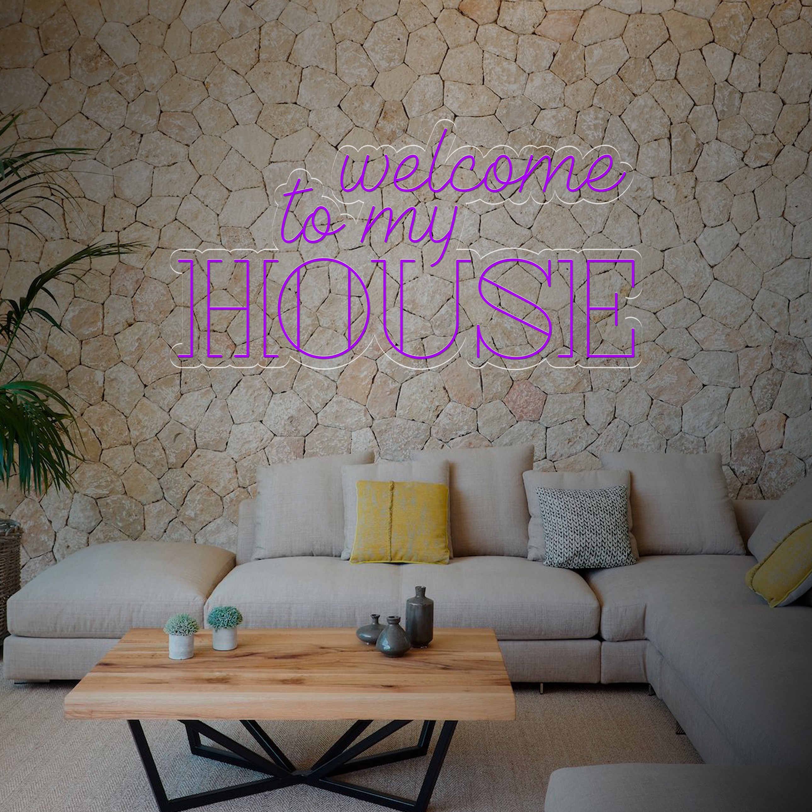 Bild von Neon "Welcome To My House"