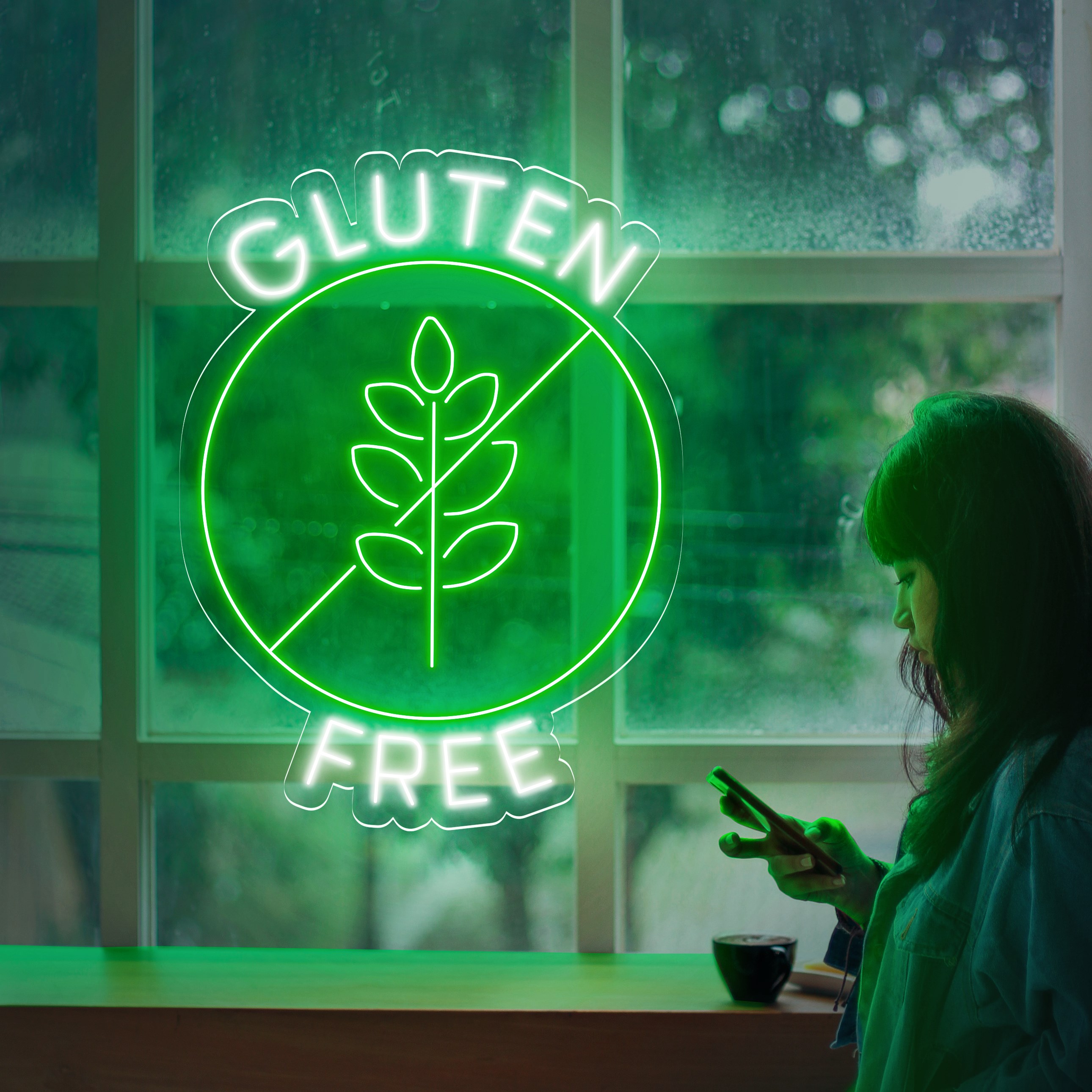 Imagem de Néon para restaurante "Gluten Free"