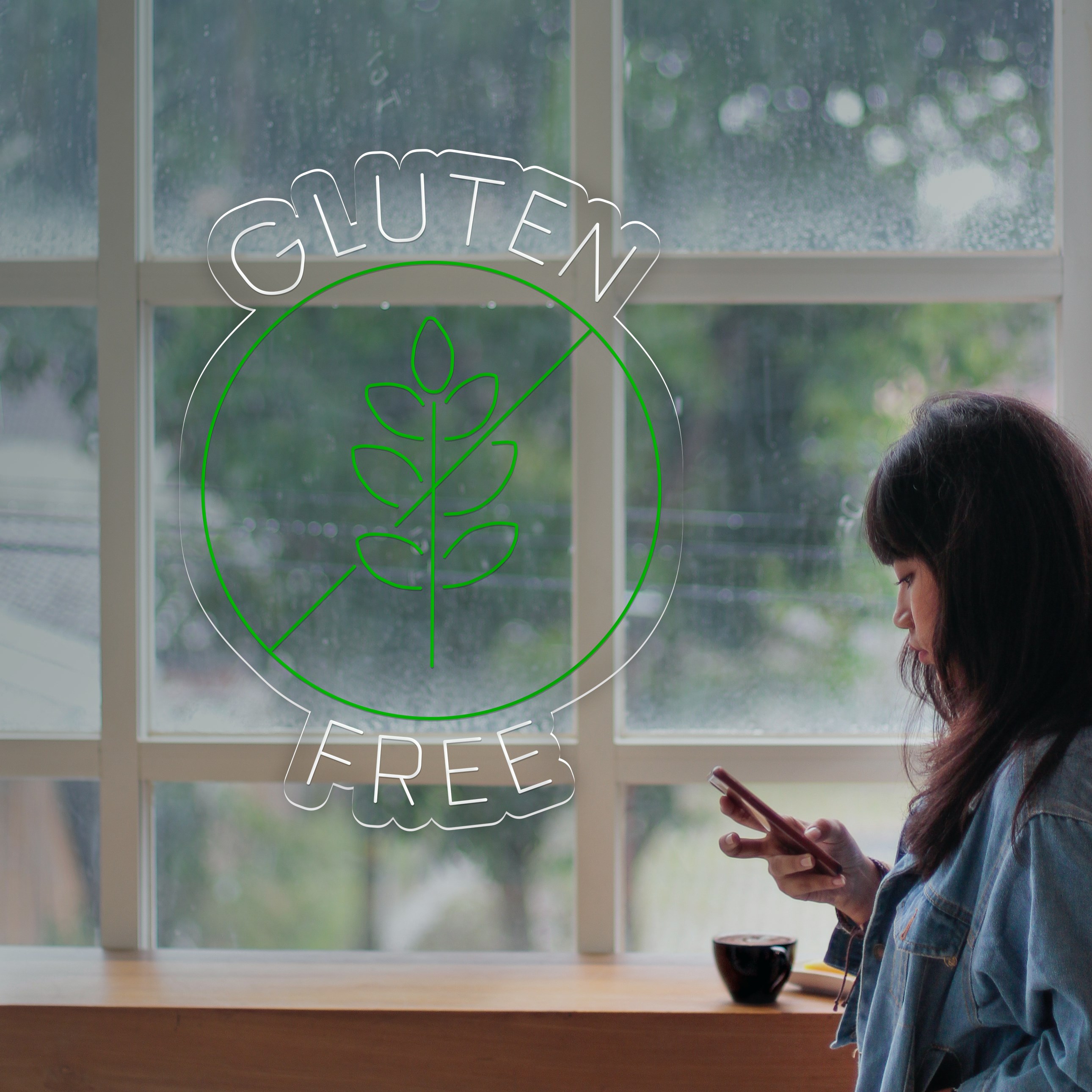 Imagem de Néon para restaurante "Gluten Free"