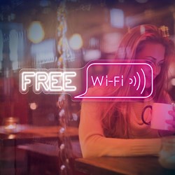 Picture of "Free Wifi" Neon Sign
