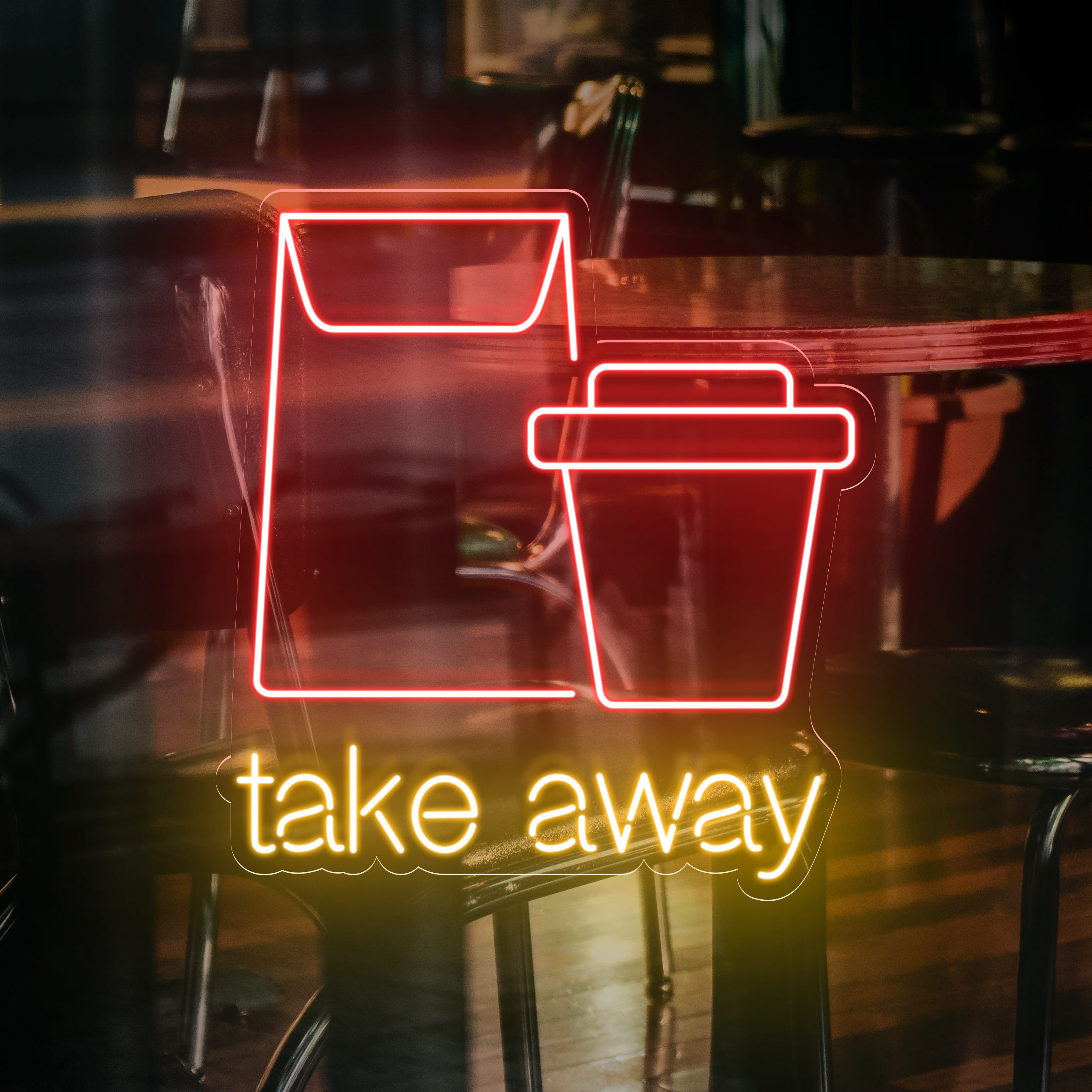 Imagem de Néon para restaurante "Take Away"