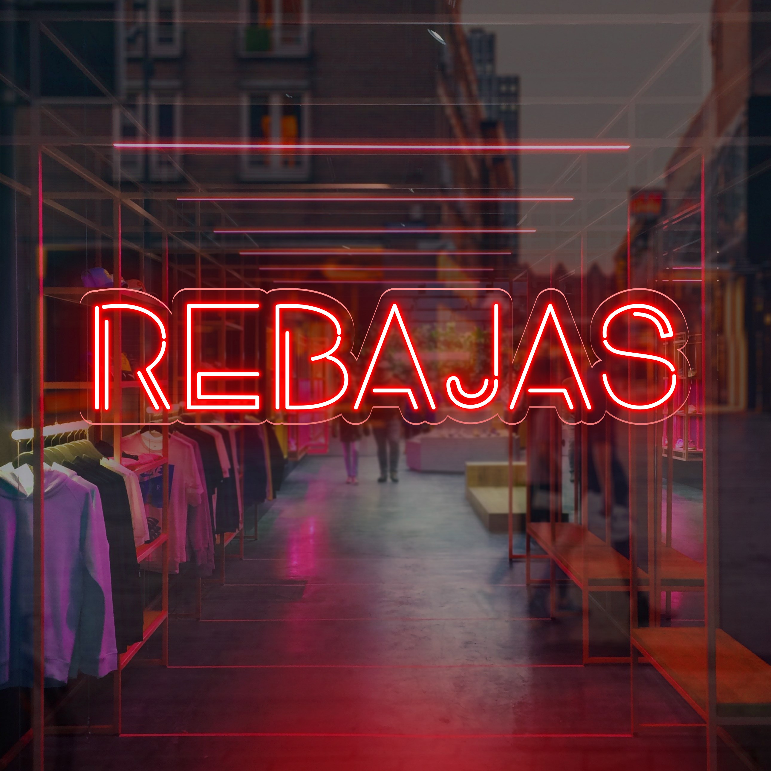 Imagen de Neón para tiendas "Rebajas"