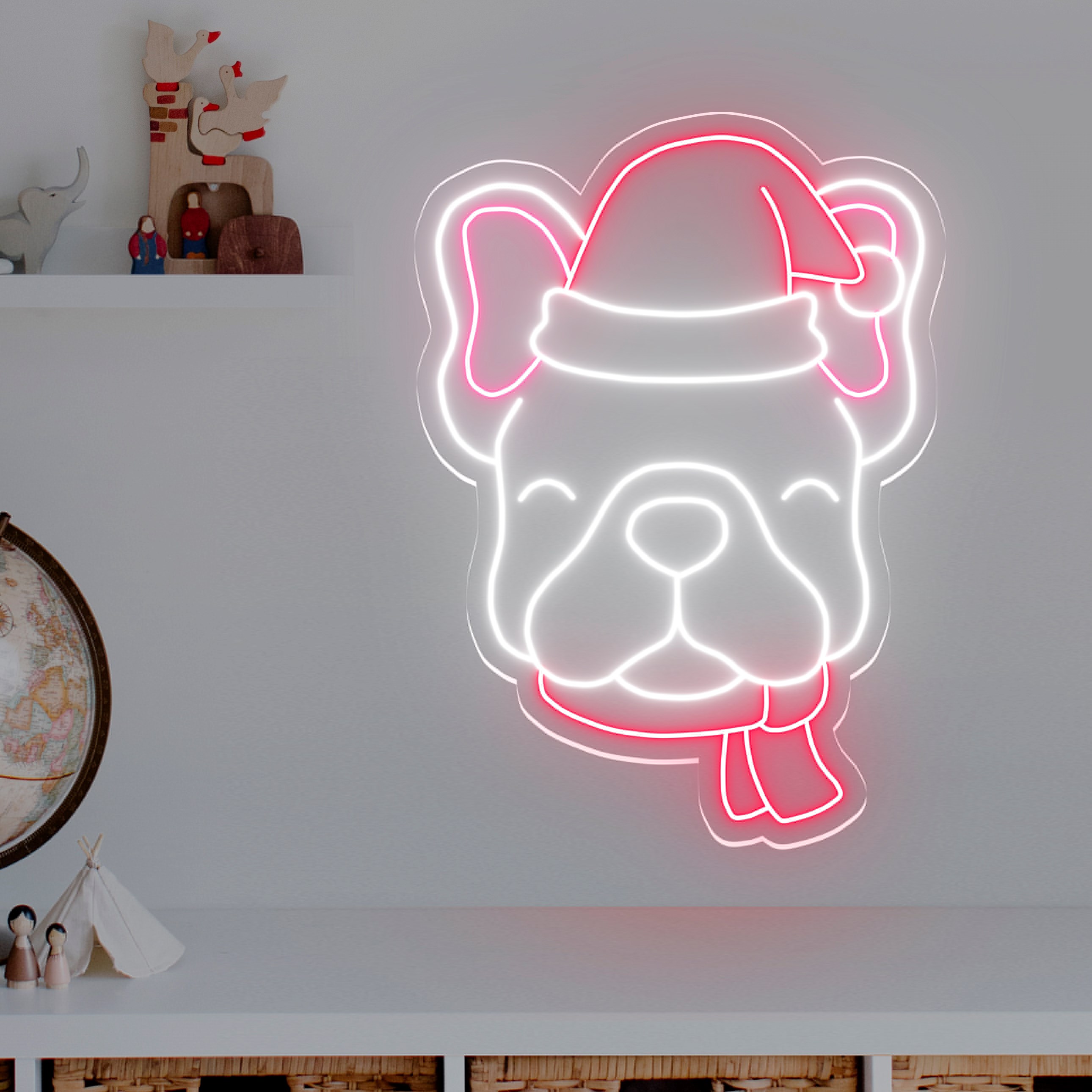 Bild von Weihnachten Neon Bulldog