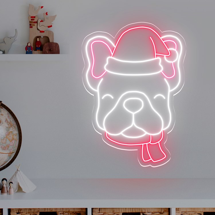 Immagine di Neon Bulldog di Natale