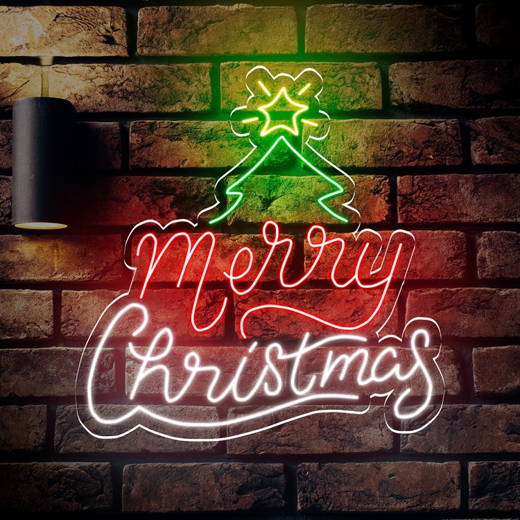 Bild von Weihnachten Neon "Merry Christmas"
