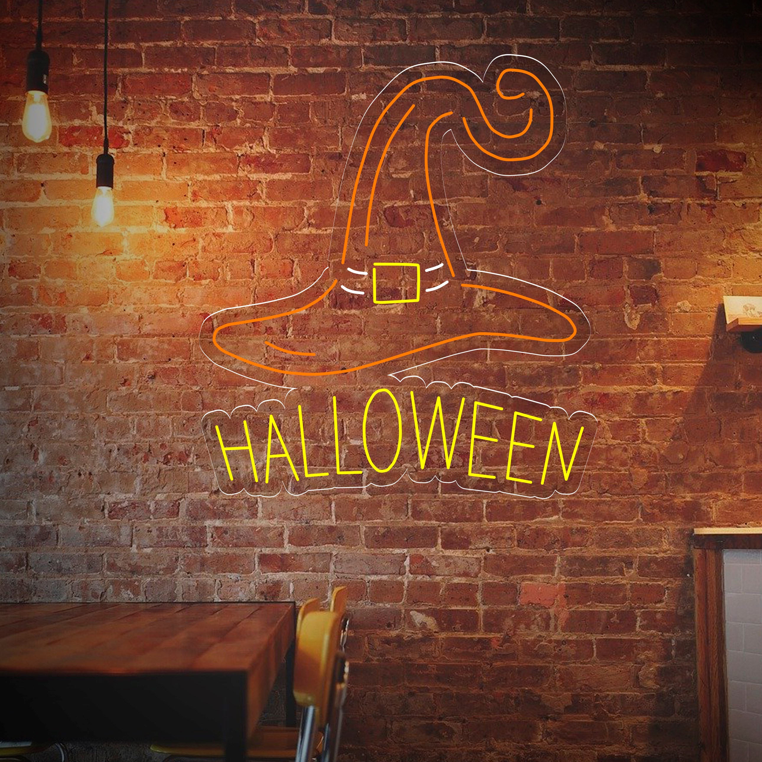 Immagine di Neon per Halloween Cappello da Strega