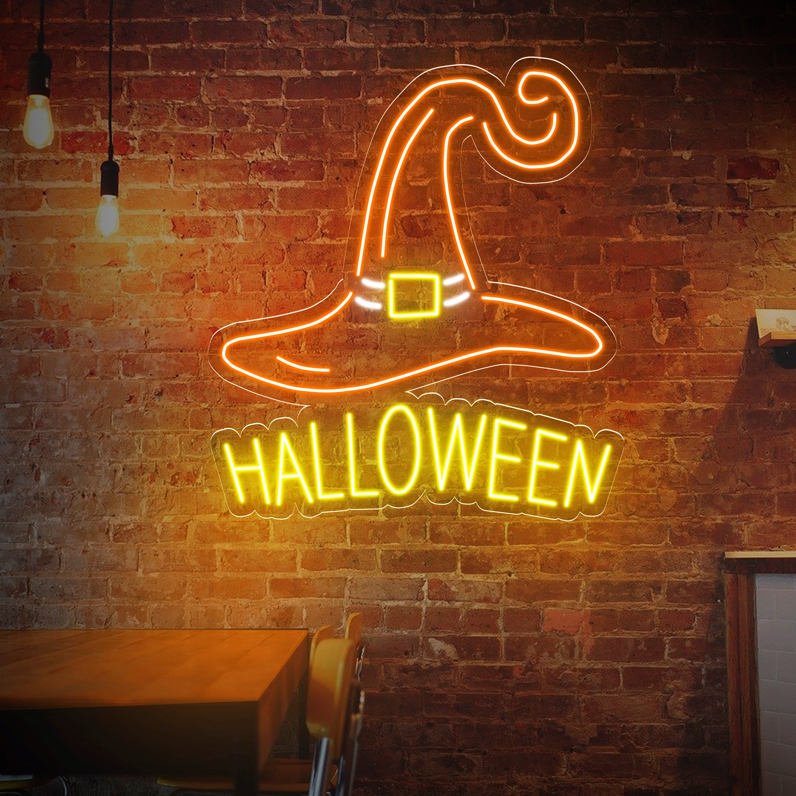Imagen de Neon para Halloween Sombrero Bruja
