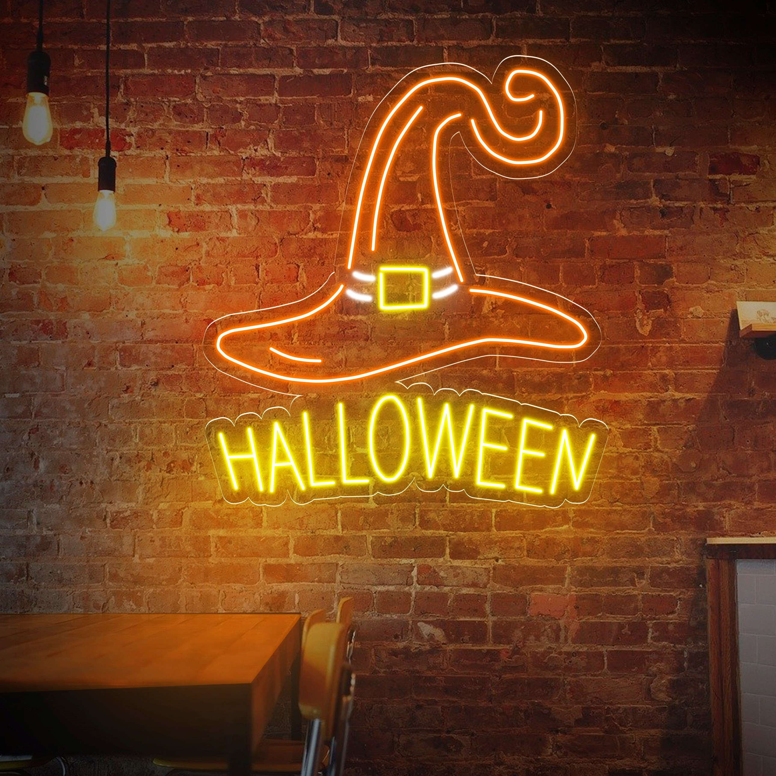 Bild von Neon für Halloween Hexenhut