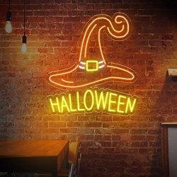 Imagen de Neon para Halloween Sombrero Bruja