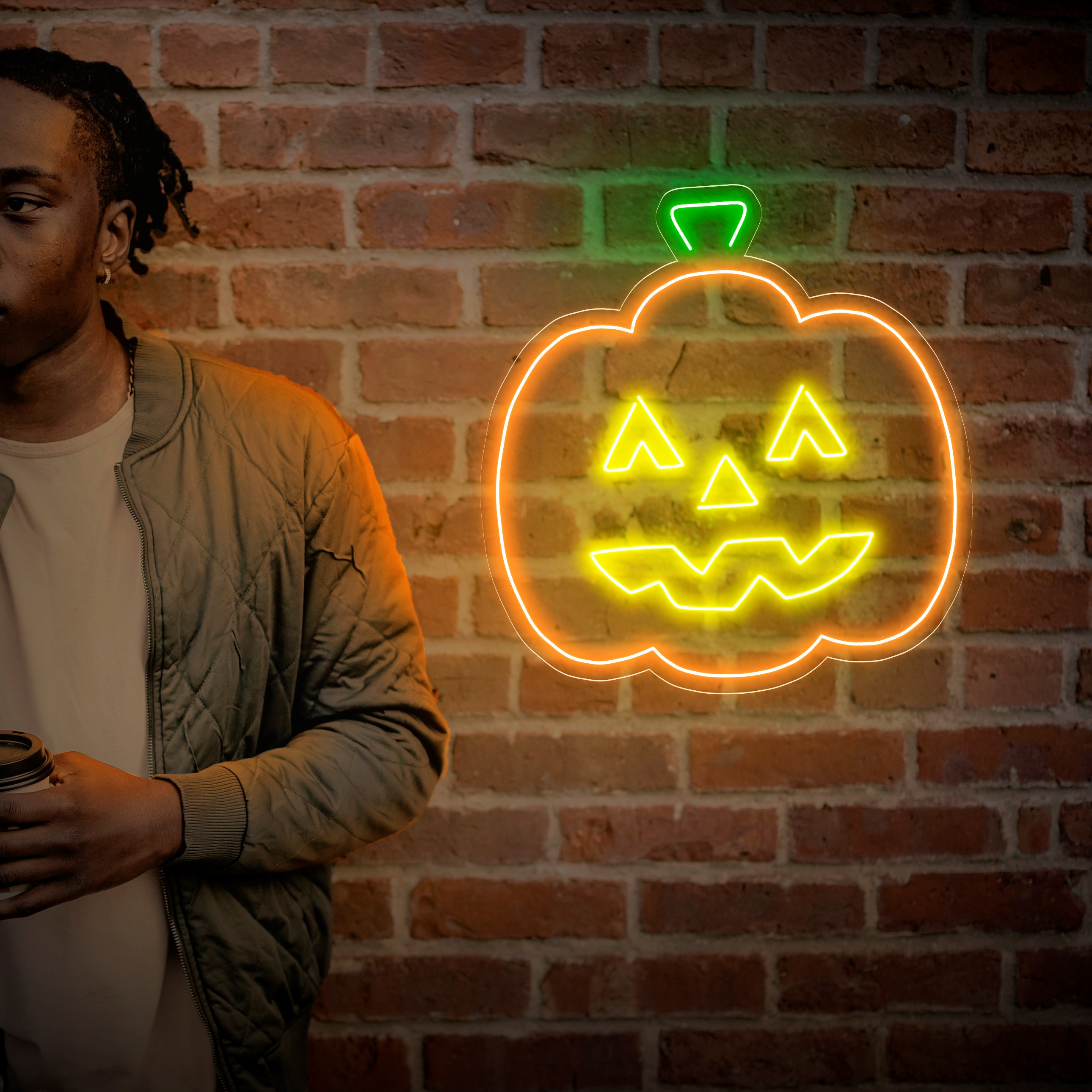 Imagen de Neon para Halloween Calabaza