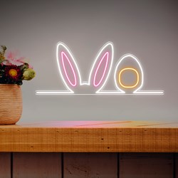Zeige Details für Ostern Neon Hase und Ei Bild von Ostern Neon Hase und Ei