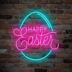 Image de Néon de Pâques "Happy Easter"