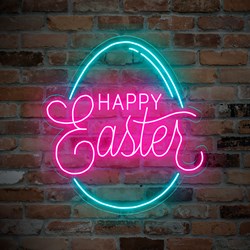 Zeige Details für Ostern Neon "Happy Easter" Bild von Ostern Neon "Happy Easter"