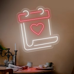 Zeige Details für Neon für den Valentinstag Kalender Bild von Neon für den Valentinstag Kalender