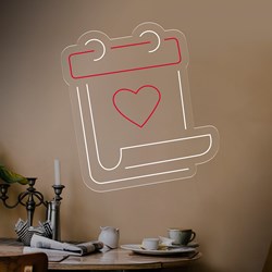 Zeige Details für Neon für den Valentinstag Kalender Bild von Neon für den Valentinstag Kalender