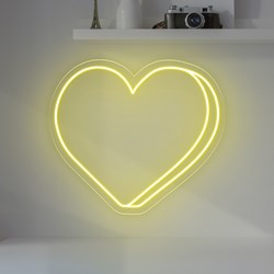 Show details for Heart Shape Neon Sign Picture of Heart Shape Neon Sign