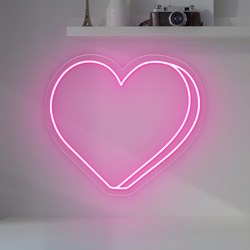 Show details for Heart Shape Neon Sign Picture of Heart Shape Neon Sign