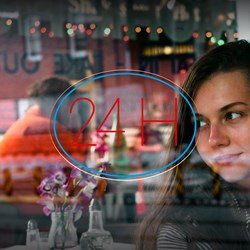 Show details for "24 H" Neon Sign Picture of "24 H" Neon Sign