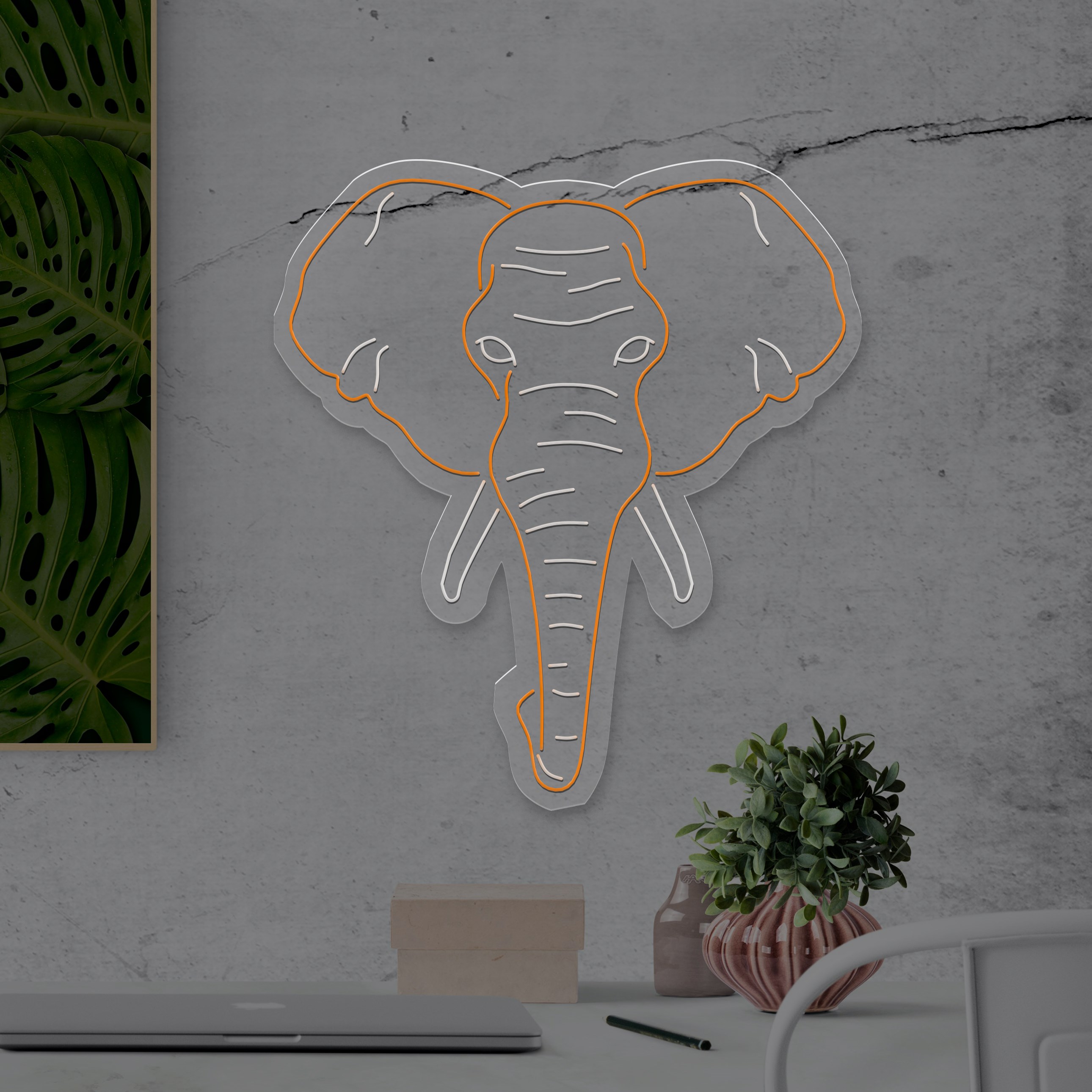 Bild von Neon Elefant