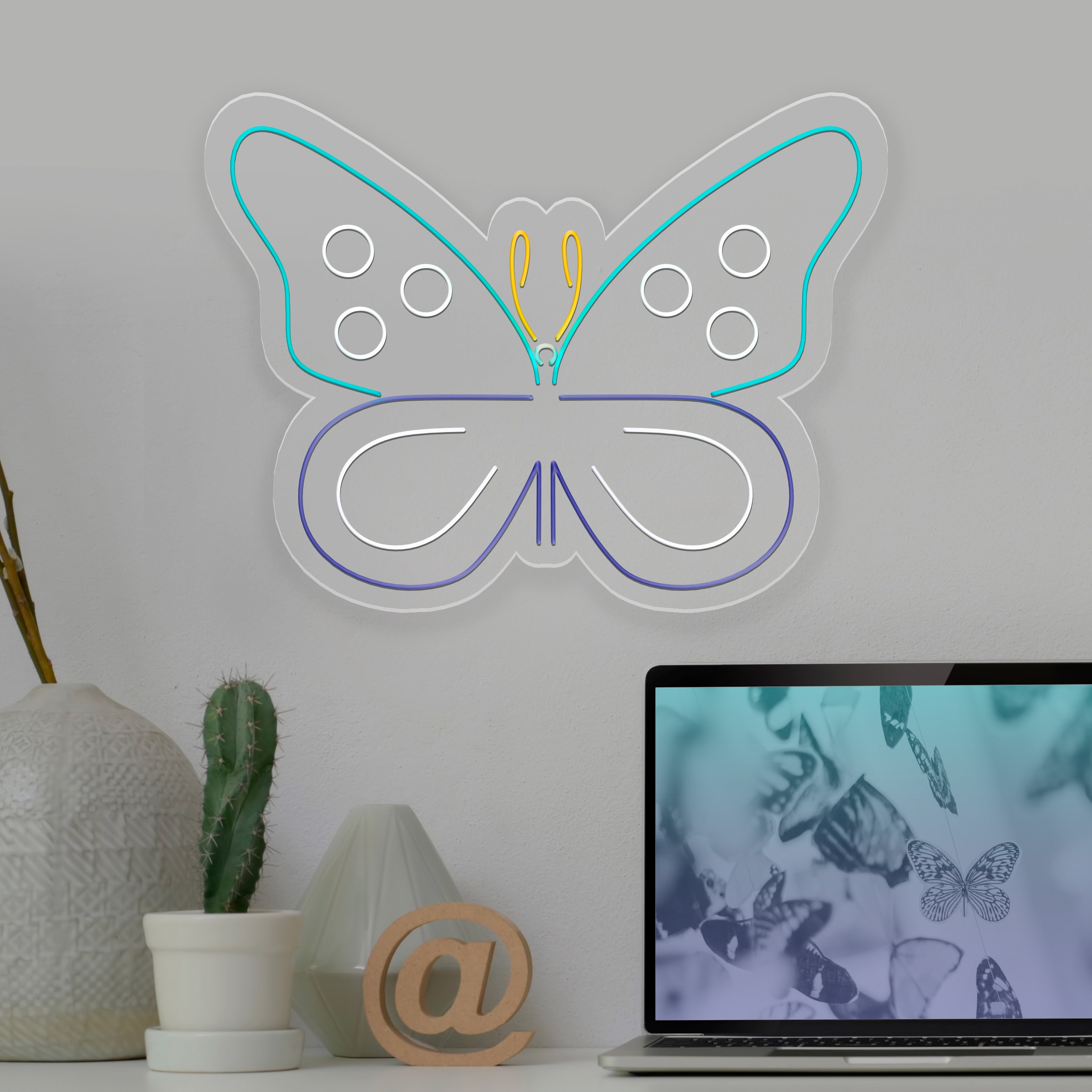 Image de Neon papillon bleu