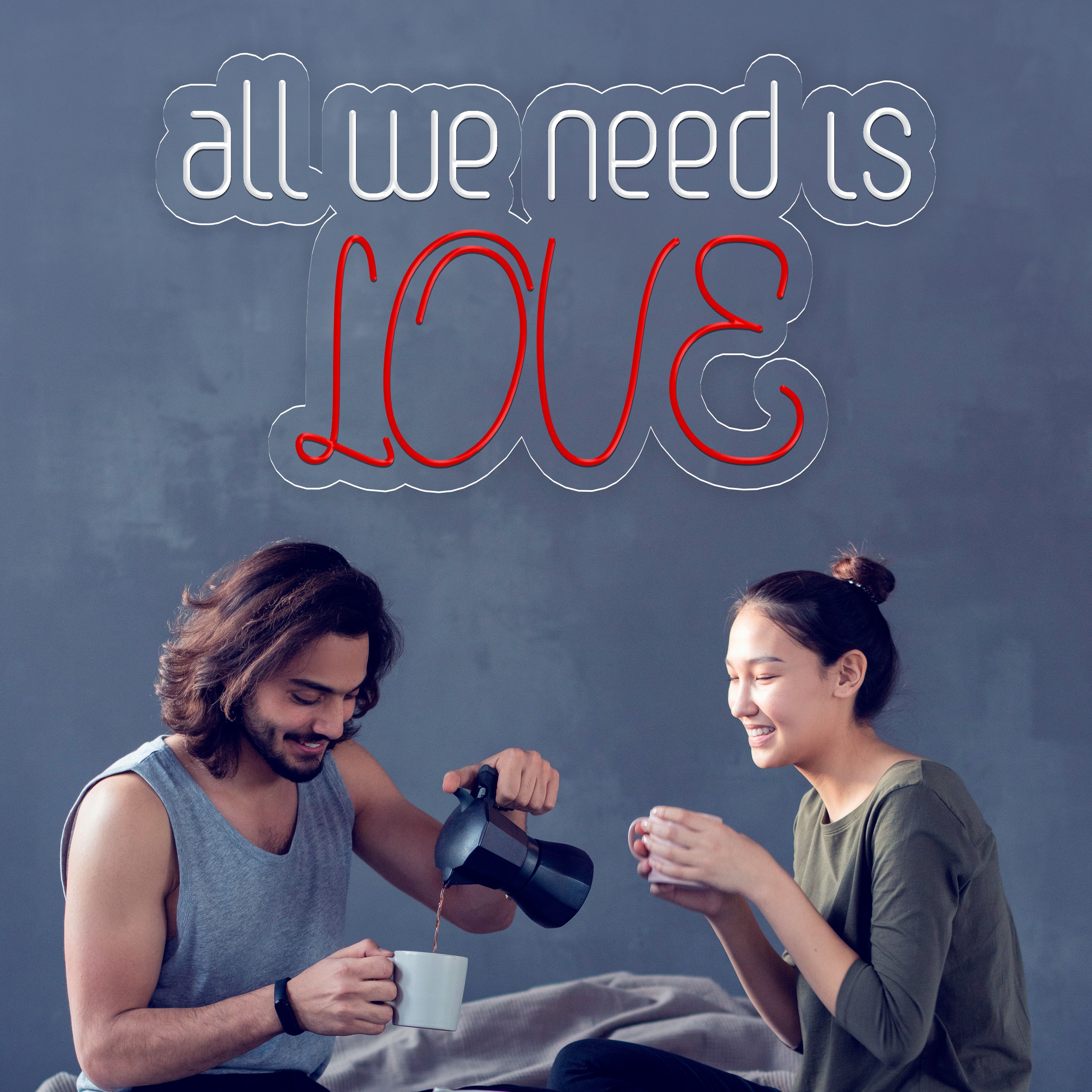 Imagem de Neón frase "all we need is love"