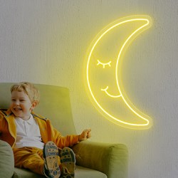 Show details for Moon Neon Sign Picture of Moon Neon Sign