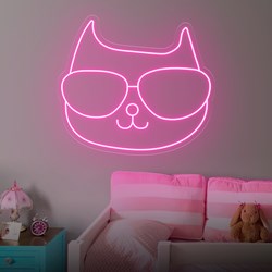 Show details for Cat with Sun Glasses Neon Sign Picture of Cat with Sun Glasses Neon Sign
