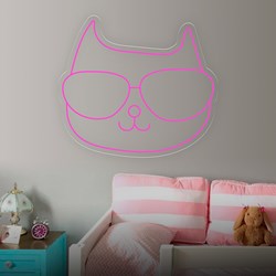 Show details for Cat with Sun Glasses Neon Sign Picture of Cat with Sun Glasses Neon Sign