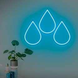 Show details for Water Drops Neon Sign Picture of Water Drops Neon Sign