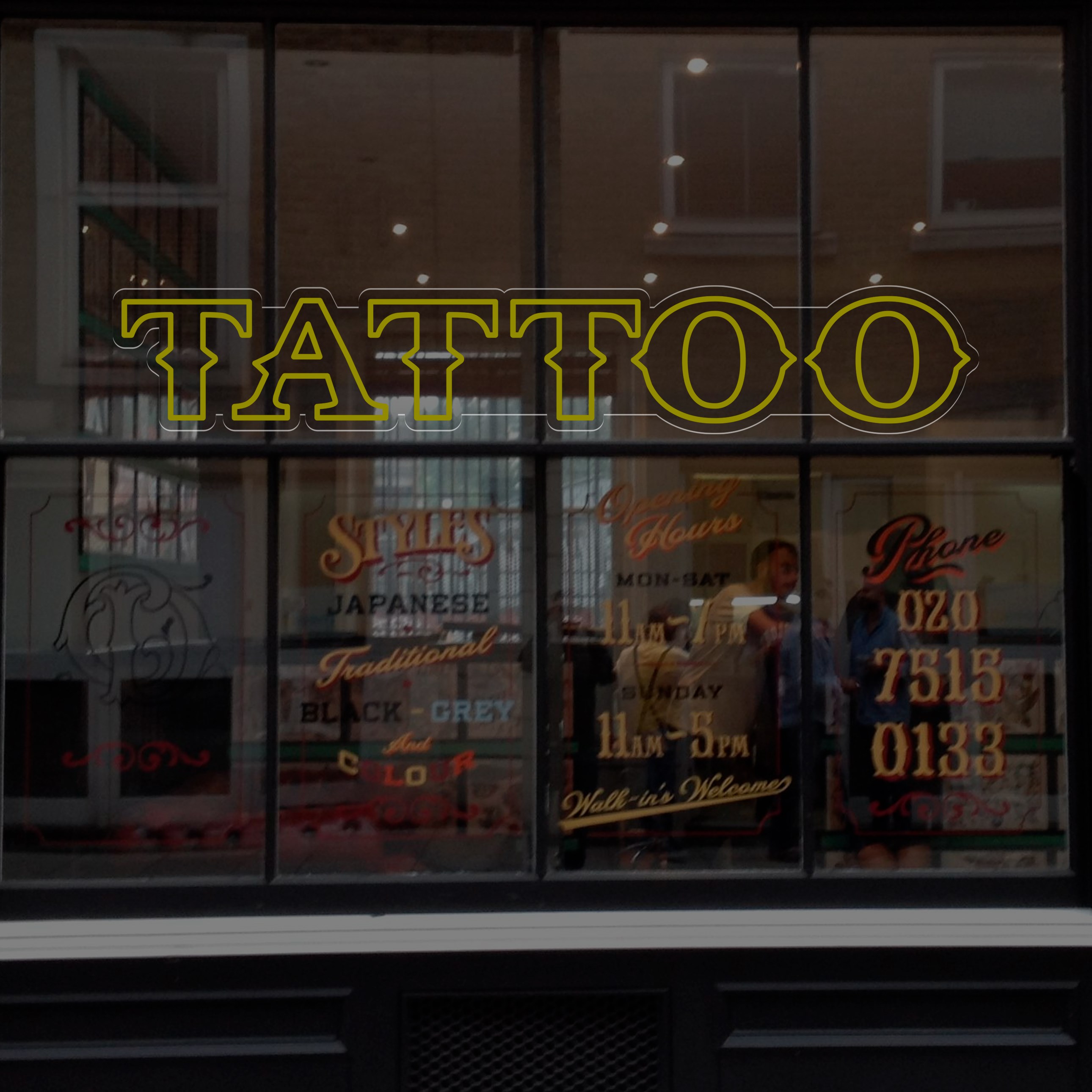 Immagine di Neon per negozi "Tattoo"