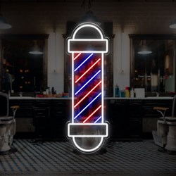 Show details for Barber Bar Neon Sign Picture of Barber Bar Neon Sign