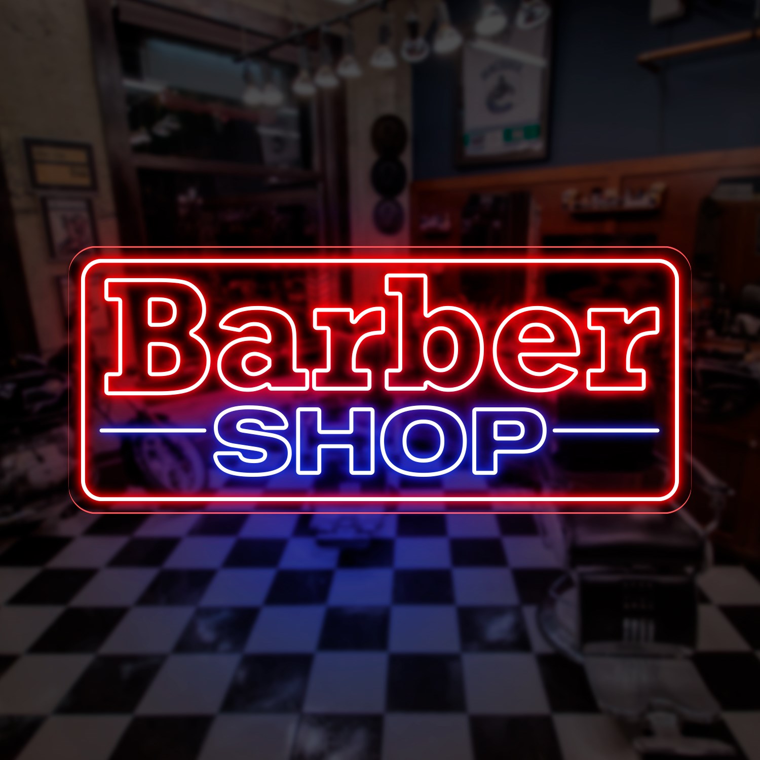 Image de Néon coiffeur "Barber Shop #2"