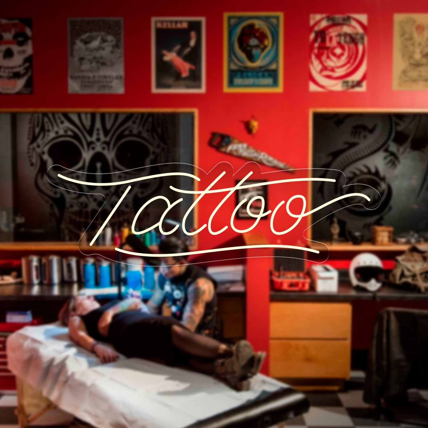 Immagine di Neon per negozi "Tattoo" 2