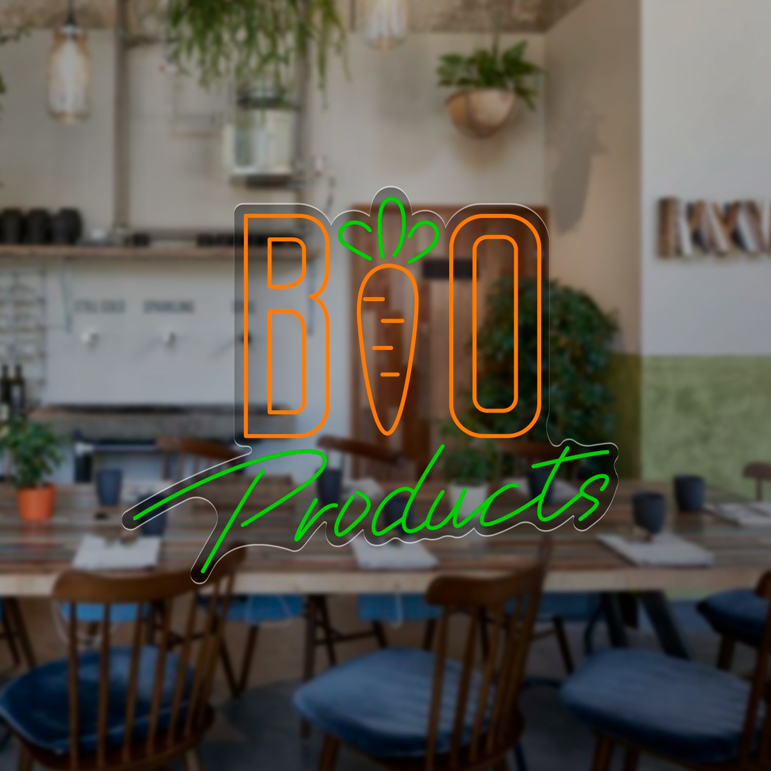 Immagine di Neon per ristorante "Bio Products"