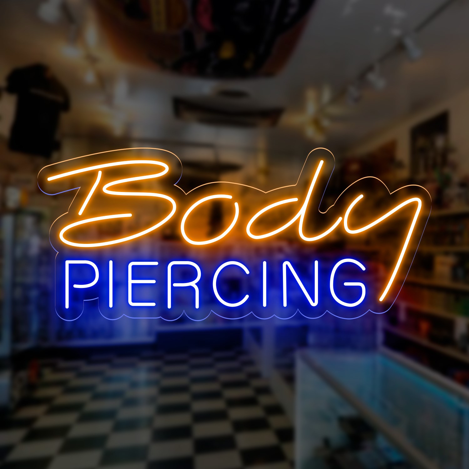 Immagine di Neon per negozi "Body Piercing"