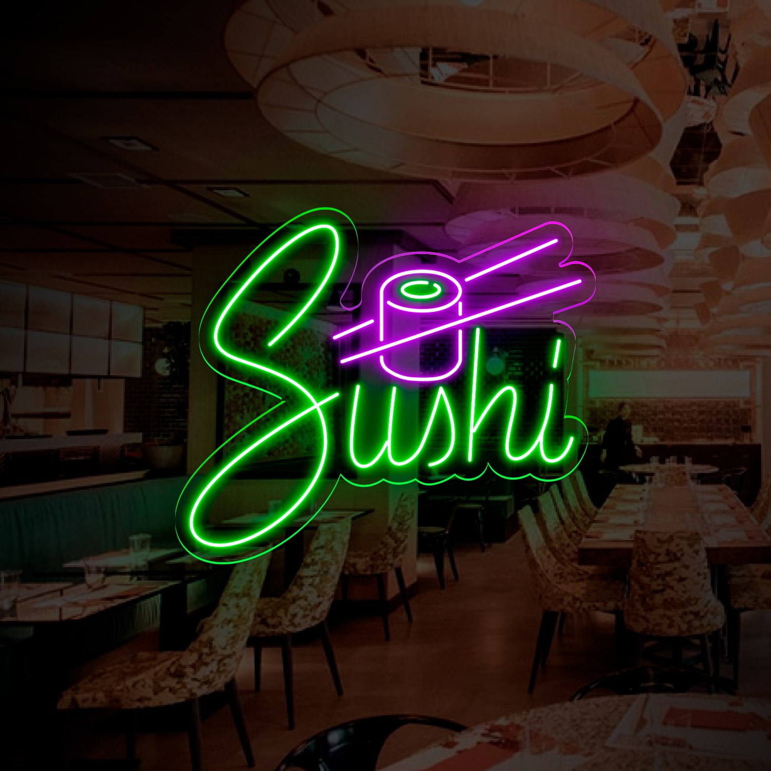 Imagem de Néon para restaurante "Sushi"